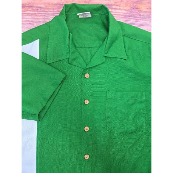 Maui Trading Co. Green Hawaiian Shirt XL - Picture 4 of 7